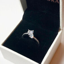 PANDORA Double Heart Sparkling Silver Ring - 191198C01