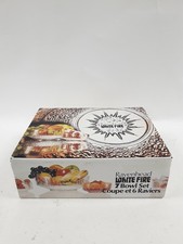 Ravenhead White Fire 7 Piece Glass Bowl Set - 1 Large & 6 Small Bowls