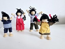 Plan Toys Asian Family Doll Set (7417) | sustainable wood dolls house fab