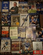 18 Everton Programmes Cup And