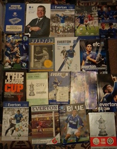 Everton programmes cup and - cup,