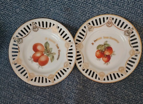 Pair vintage reticulated - pair,