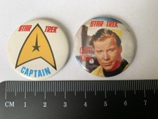 Star Trek Captain & Captain Kirk Badges Pin Badges