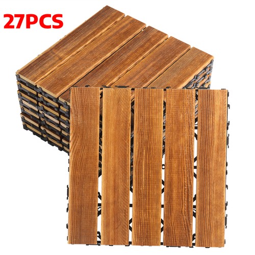 Interlocking wooden deck tiles - deck,