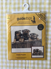 HERITAGE STITCHCRAFT - GUIDE DOGS - ALSATIAN PUPPIES - 14 COUNT.