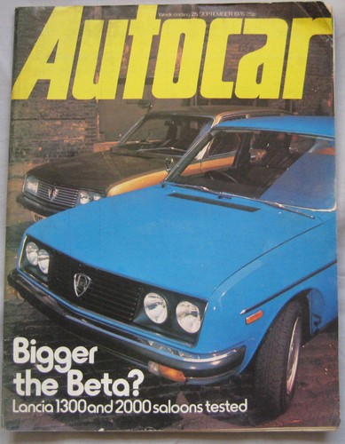 Autocar magazine 1976 - magazine, 25/9/1976