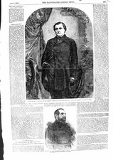 Original Old Antique Print