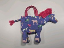 Joules Padded Horse Shaped Fabric Hand Bag,  Light Blue. Superb Condition!