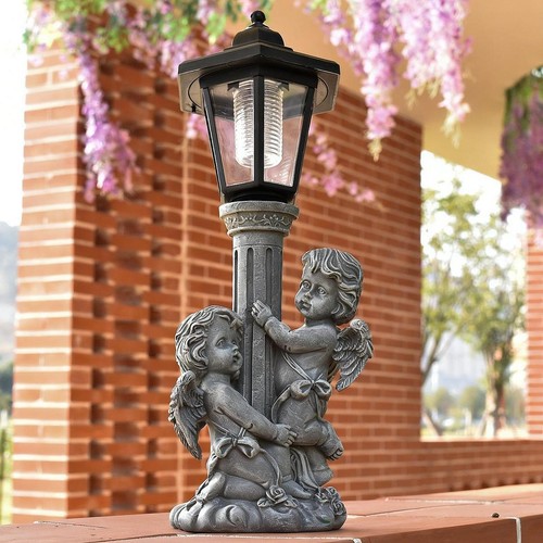 Angel solar lamp - lamp, resin