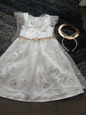 Christmas School Nativity Play Angel Fancy Dress Costume Age 5-6 Years Wilkos