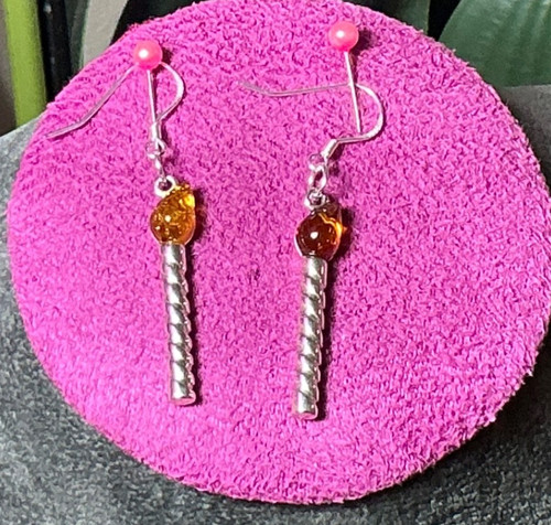 Sterling silver and amber - sterling,