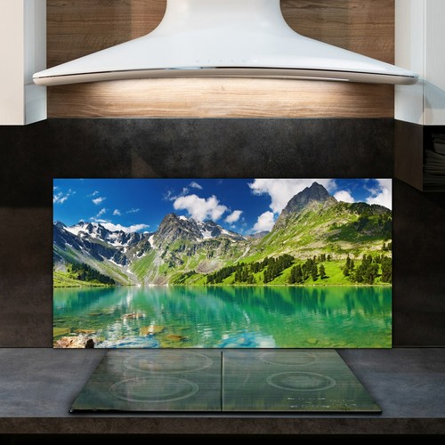 Glass kitchen splashback tile - glass,