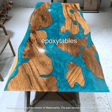 Blue Epoxy Resin Top Dining