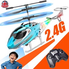 Mini Remote Control Plane RC Helicopters Flying Blue Helicopter Toy Drone UK