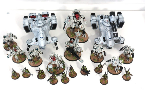 40k tau army painted - tau,