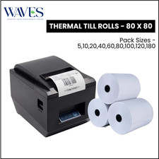 80 x 80mm Thermal Till Rolls | BPA-Free Paper | High-Quality Printing | Packs of