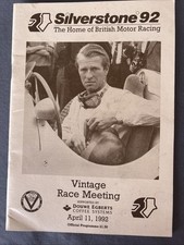Race Programme 11 April 1992 Silverstone Vintage Sports Car Club VSCC A5