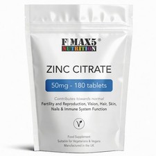 Zinc citrate 50mg 180 - zinc,