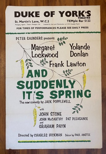 And suddenly spring - and, 1959