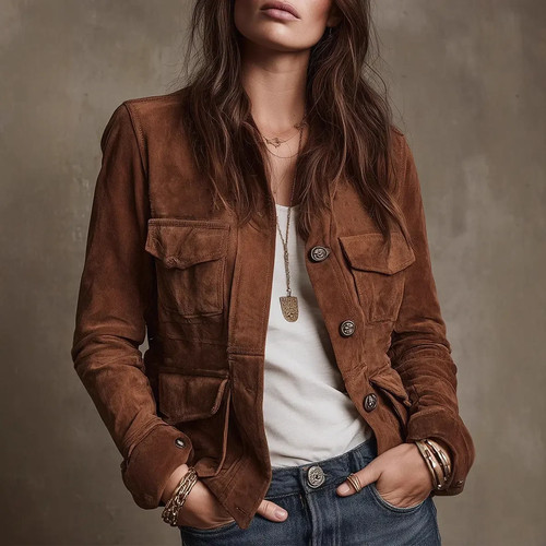 Womens brown suede leather - womens,