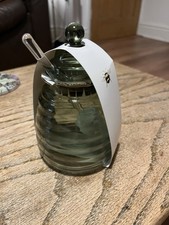 Green Glass Honey Jar With Lid