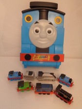 thomas the tank train storage case with trains