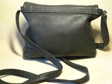 A SEA SALT Ursell Crossbody Shoulder Bag in navy blue (almost black) leather