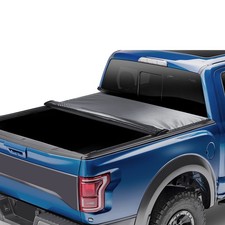 Soft roll truck bed tonneau - up,