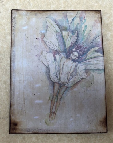Vintage fairy art - vintage, panel