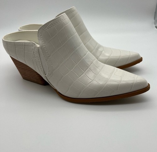 Women western mules white - western,