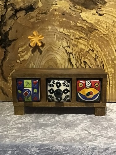 Hand made mango wood ceramic - mango,