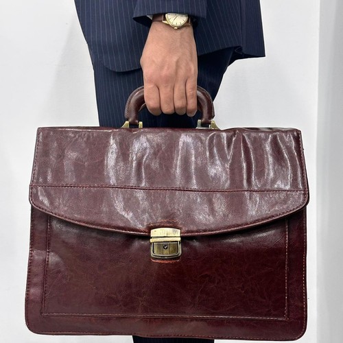 Vintage leather briefcase - vintage,