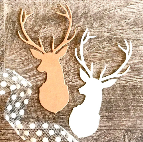 Reindeer stag antlers - antlers, metal