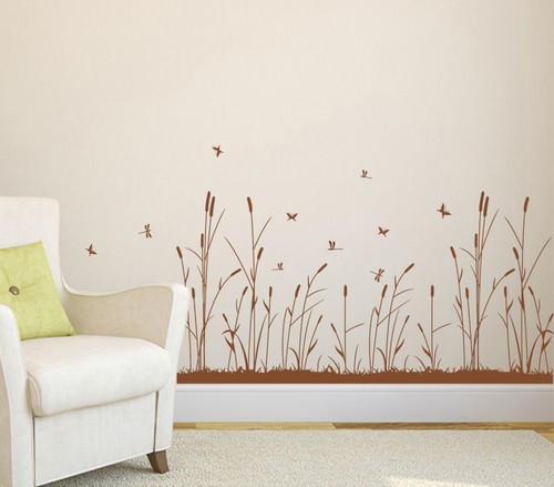 Wall sticker reed flower art - reed,