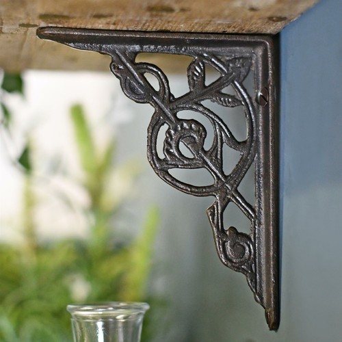 Trellis iron shelf brackets - trellis,