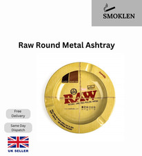 Raw round metal - metal, ashtray
