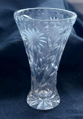 Sunflower cut glass - cut,