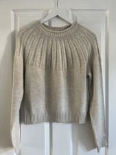 Seasalt Cornwall Ladies Beige Stone Chat Jumper Sweater Uk 8 New £65