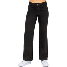 Enzo Womens Wide Leg Jeans High Rise Stretch Denim Ladies Pants