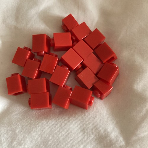 Mixed red lego bricks - mixed,