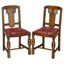 PAIR OF ENGLISH OAK ART DECO
