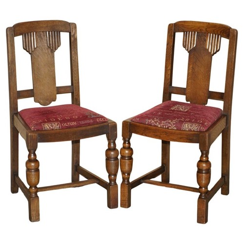 Pair english oak art deco - oak,