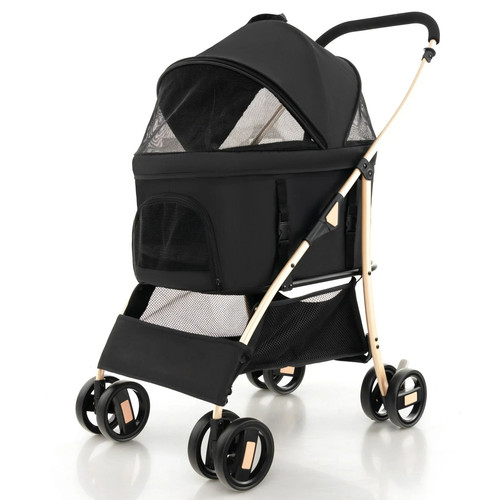 Foldable pet stroller with - foldable,