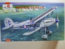 1/72 SUPERB AMODEL #72138 RARE HARD TO FIND OOP RAF HAWKER FURY I/II & YAHU DASH