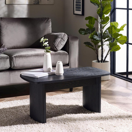 Louis black fluted - black,