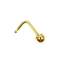 2 mm Ball End Nose Stud in 9ct