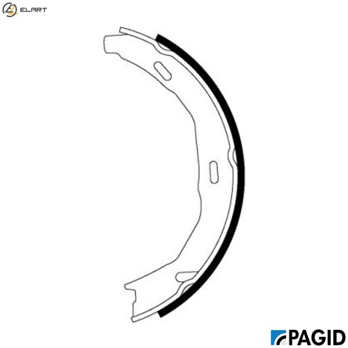 Brake shoe set - brake, parking