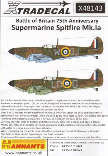 Xtradecal spitfire - xtradecal, 1/48