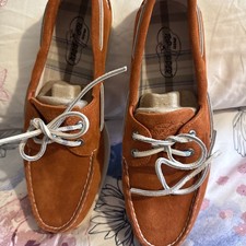 Sperry Top-Sider Boat Shoes Leather, Size 11 M  Suede Uppers Brand New  Rust