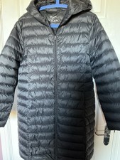 Primary Puffer 3/4 Length Hooded Lightweight Packable Coat Black Size 14/16